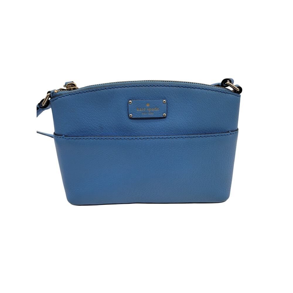Kate Spade Light Blue Pebbled Leather Crossbody Bag